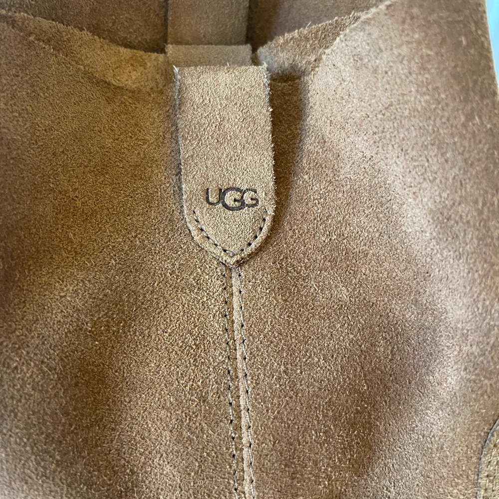 UGG Slouch Short Boots Booties, Sold Out!, Chestnut Suede Leather, Like New - Picture 11 of 15